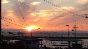 渥美半島の夕陽